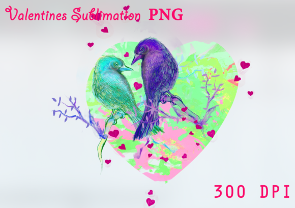 6 Birds New Valentines Sublimation PNG: A Versatile Design Resource for Creative Projects