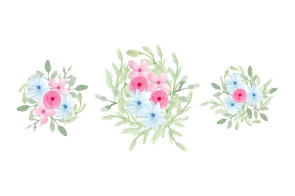 Blue Flowers Arrangement Collection
