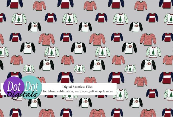 Christmas Sweater Digital Seamless Gray