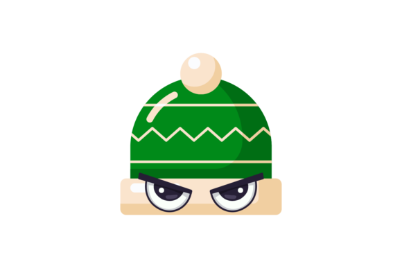 Christmas Winter Hat Green Kawaii Svg: A Festive Design for All Your Holiday Creations