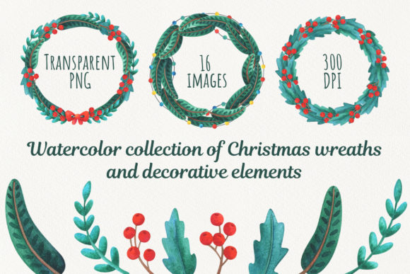 Christmas Wreath Clipart Watercolor: A Versatile Resource for Holiday Design