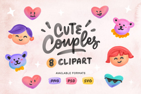 Cute Couples Clipart Illustrations: A Versatile Design Resource for Creative Projects