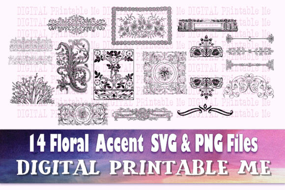 Floral Divider Art Deco Accent Pack: A Versatile Digital Decor Solution