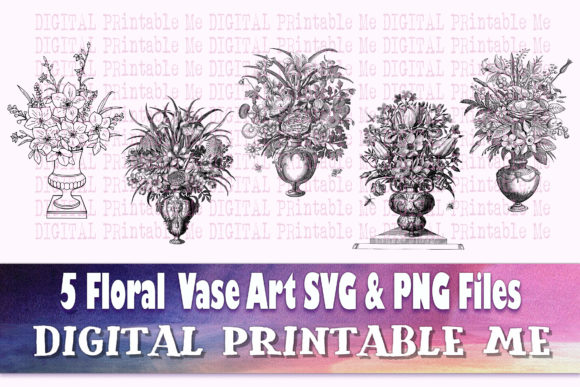 Flower Vase Illustration Floral Bouquet: A Versatile Design Resource for Creative Projects