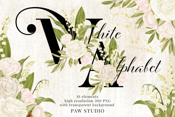 Flowers Alphabet Numbers White Roses: A Strategic Design Asset for Creative and Professional Projects