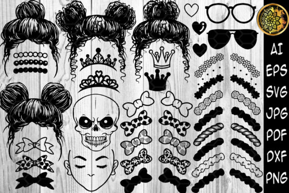 Little Princess Messy Space Bun Clipart: A Strategic Creative Asset for DIY and Branding