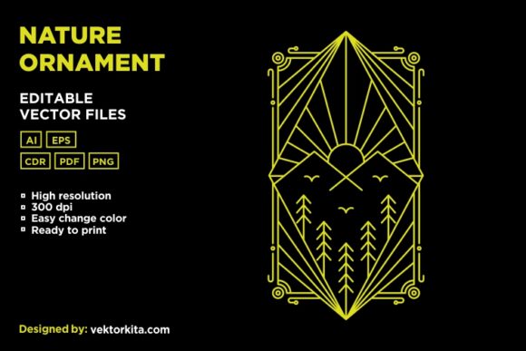 Nature Ornament: A Versatile Design for Nature-Themed Merchandise