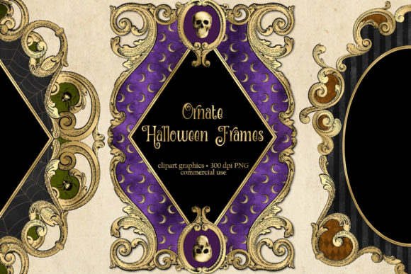Ornate Halloween Frames Clipart: A Timeless Tool for Creative Expression
