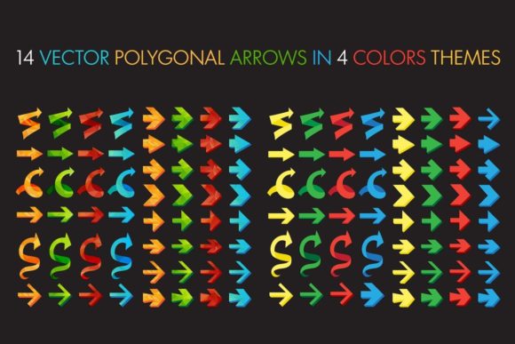 Polygonal Arrows Set: A Versatile Tool for Designers and Creators