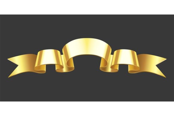 Realistic Gold Banner: A Versatile Design Element for Professional and Creative Projects