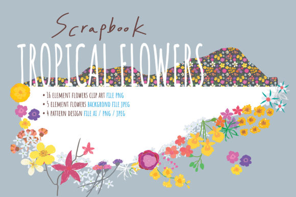 Scrapbook Tropical Flowers: A Vibrant Addition to Your Creative Projects