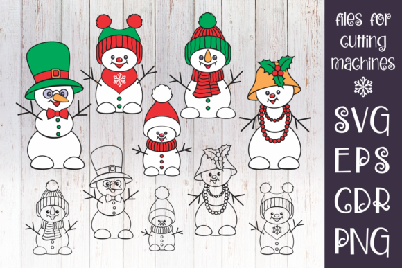 Snowman Family SVG Set for Creative Projects