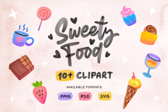 Sweety Food Clipart Illustrations: A Versatile Design Resource for Creatives
