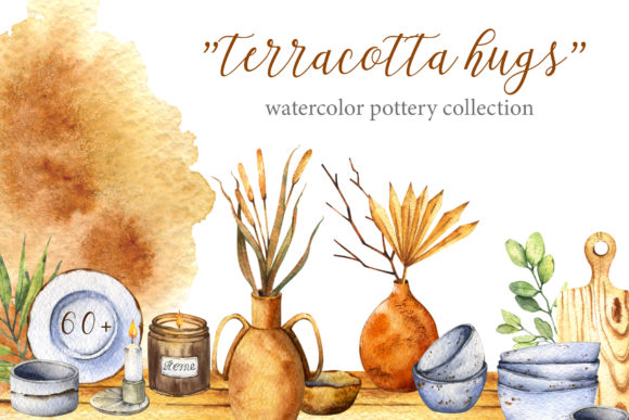 Terracotta Hugs Watercolor Pottery Set: A Versatile Collection for Creative Projects