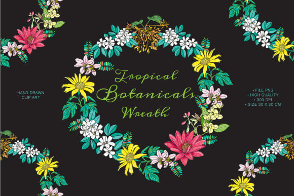 Tropical Botanicals Wreath: A Strategic Design Asset for Creative and Commercial Projects