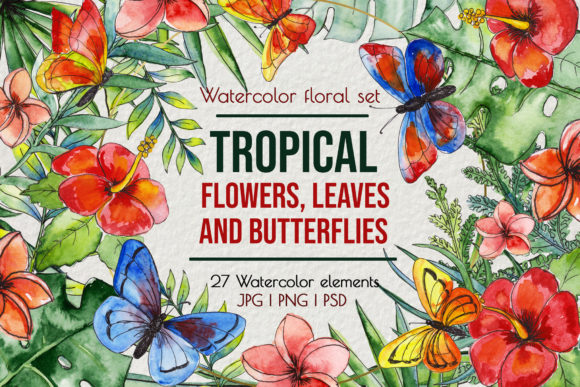 Tropical Exotic Leaves Flowers and Their Role in Modern Design