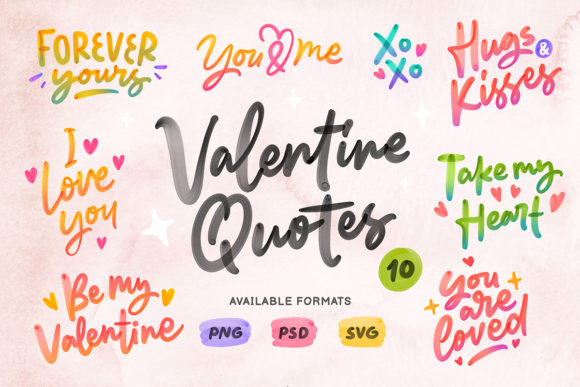Valentine Lettering Quotes for Creative Designs