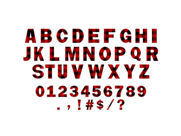 Vector of the Buffalo Plaid Alphabet: A Modern Design Element for Creative and Commercial Use
