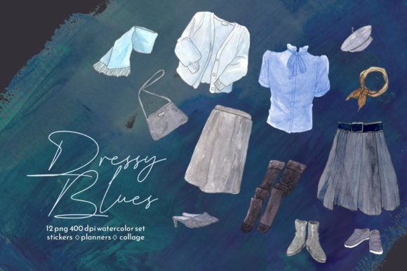 Watercolor Blue Fashion Illustration: A Versatile Tool for Creative Expression and Design