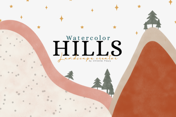 Watercolor Hills Landscape Creator: A Tool for Crafting Elegant, Earthy Boho Designs